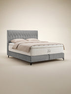 Samt Boxspringbett Grau LYON