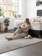 Samt Boxspringbett Schwarz LYON