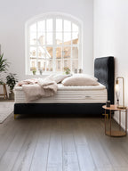 Samt Boxspringbett Schwarz LYON