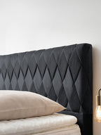 Samt Boxspringbett Schwarz LYON