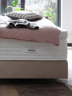 Velours Boxspringbett Creme LYON