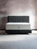 Velours Boxspringbett Schwarz LYON