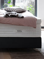 Velours Boxspringbett Schwarz LYON