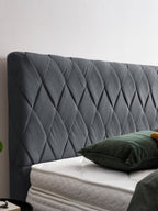 Webstoff Boxspringbett Anthrazit LYON