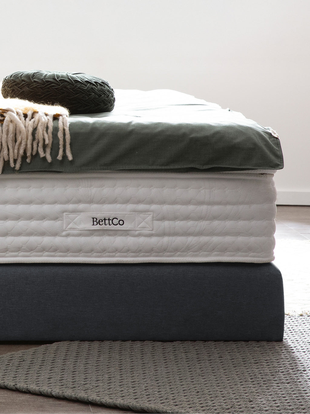 Webstoff Boxspringbett Anthrazit LYON