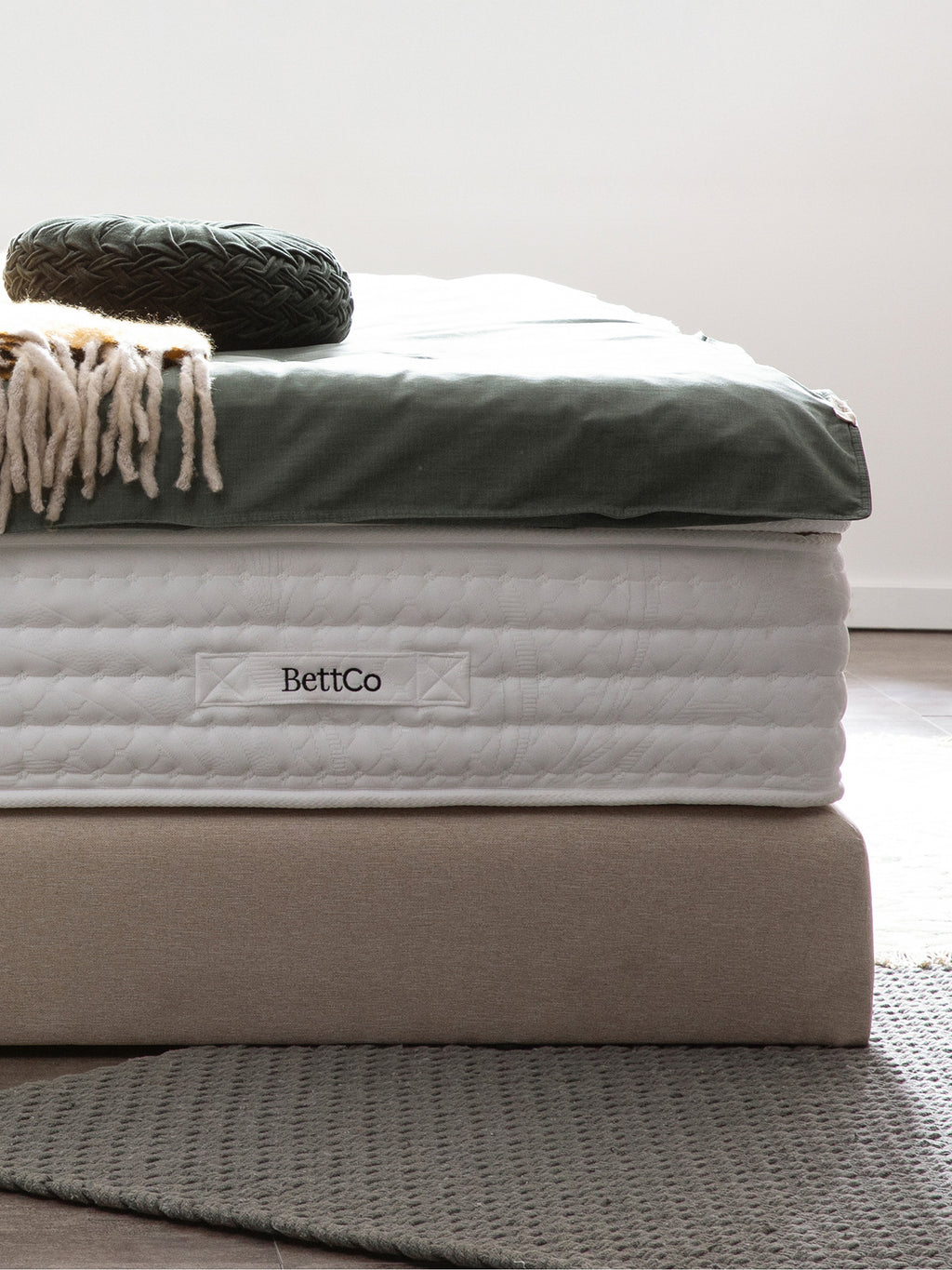 Webstoff Boxspringbett Beige LYON