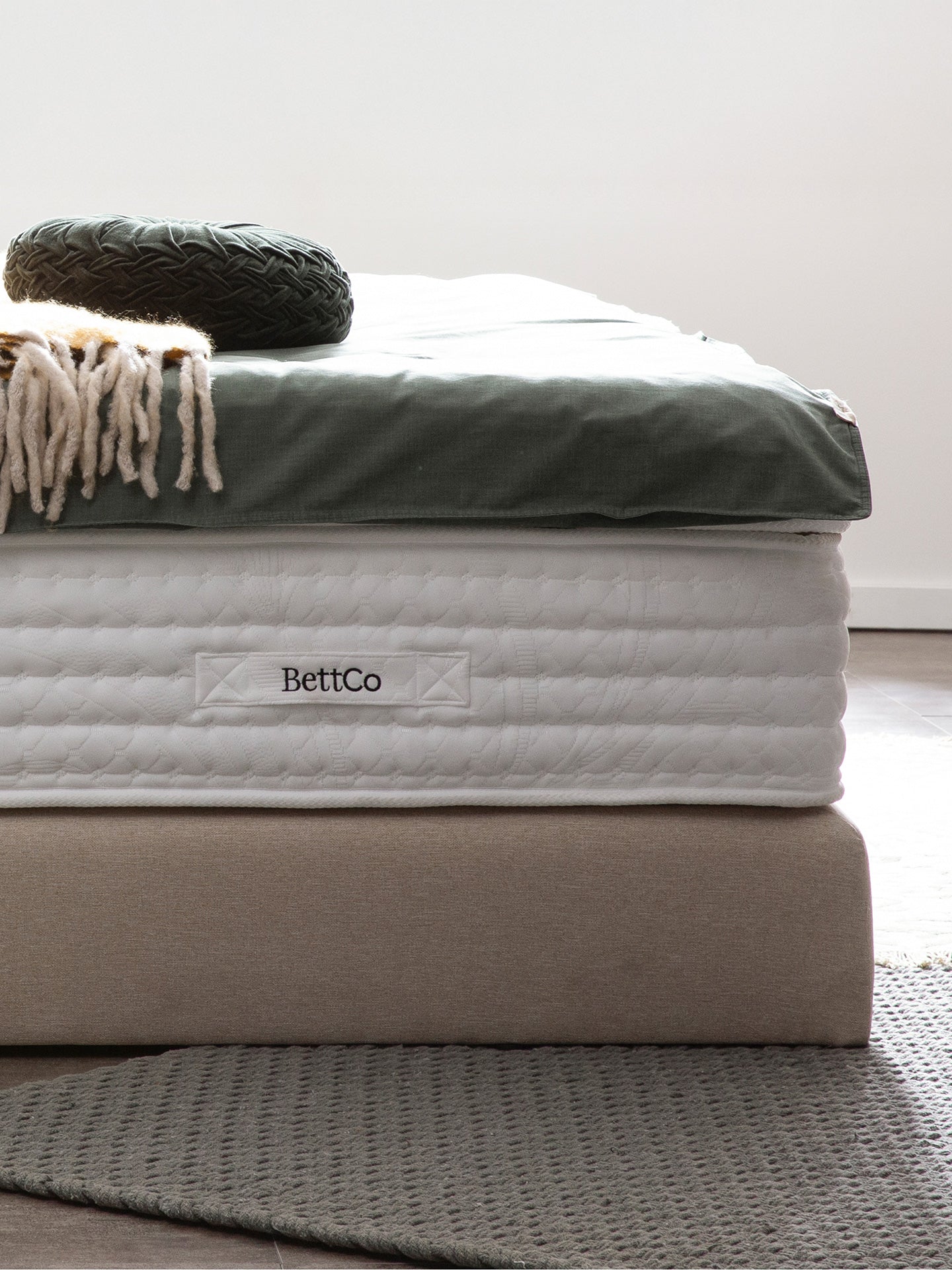 Webstoff Boxspringbett Beige LYON