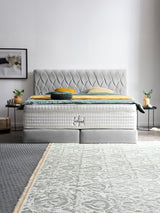 Webstoff Boxspringbett Hellgrau LYON