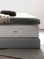 Webstoff Boxspringbett Hellgrau LYON