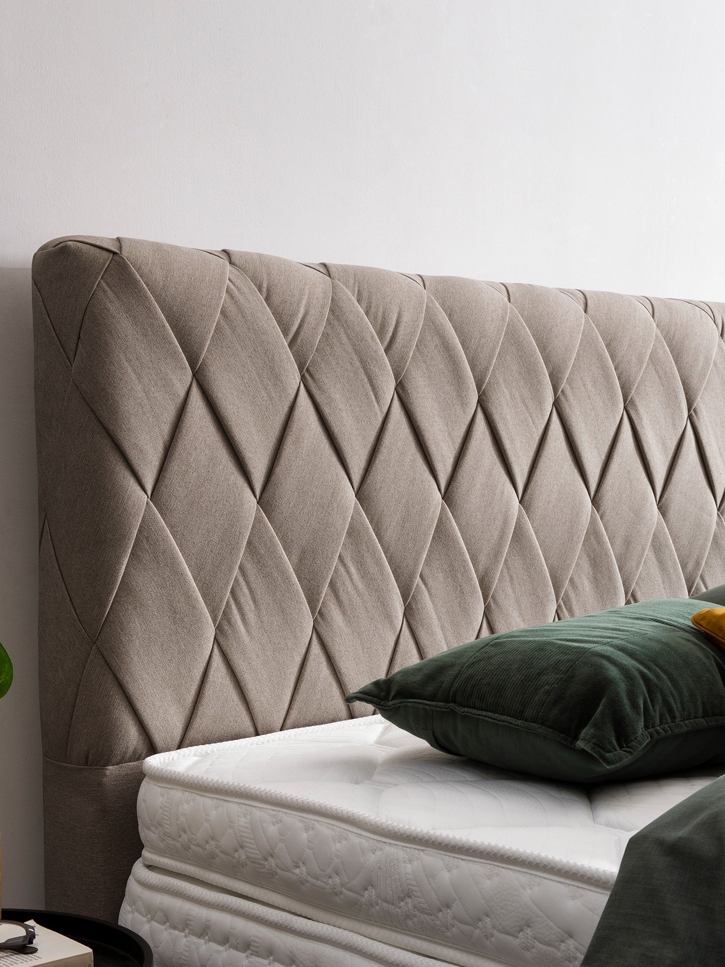 Webstoff Boxspringbett Nougat LYON