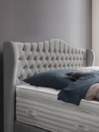 Samt Boxspringbett Grau MAISON