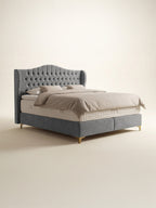 Samt Boxspringbett Grau MAISON