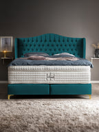 Samt Boxspringbett Petrol MAISON