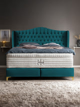 Samt Boxspringbett Petrol MAISON