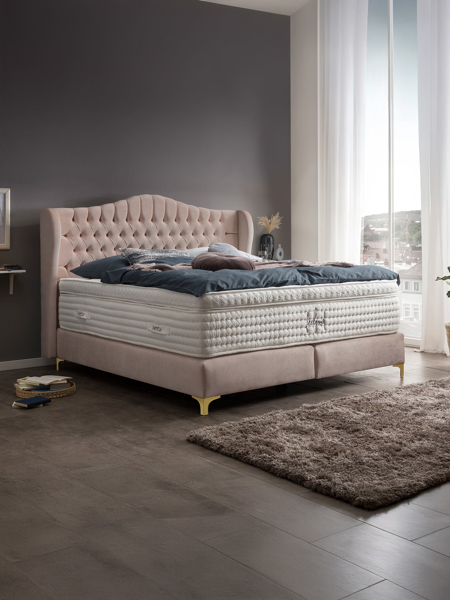 Samt Boxspringbett Rose MAISON