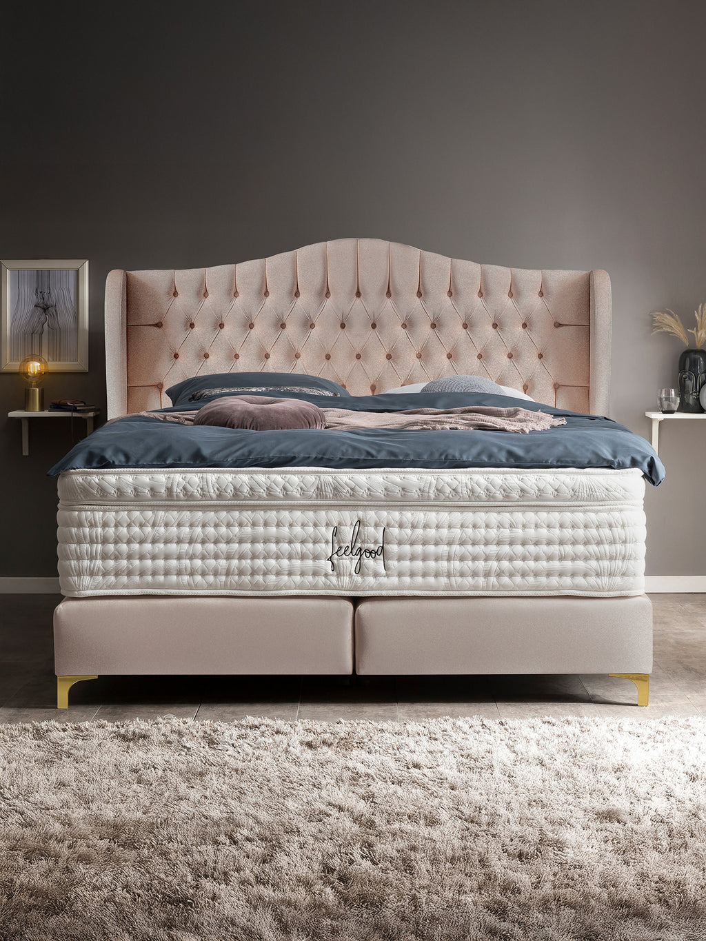 Samt Boxspringbett Rose MAISON