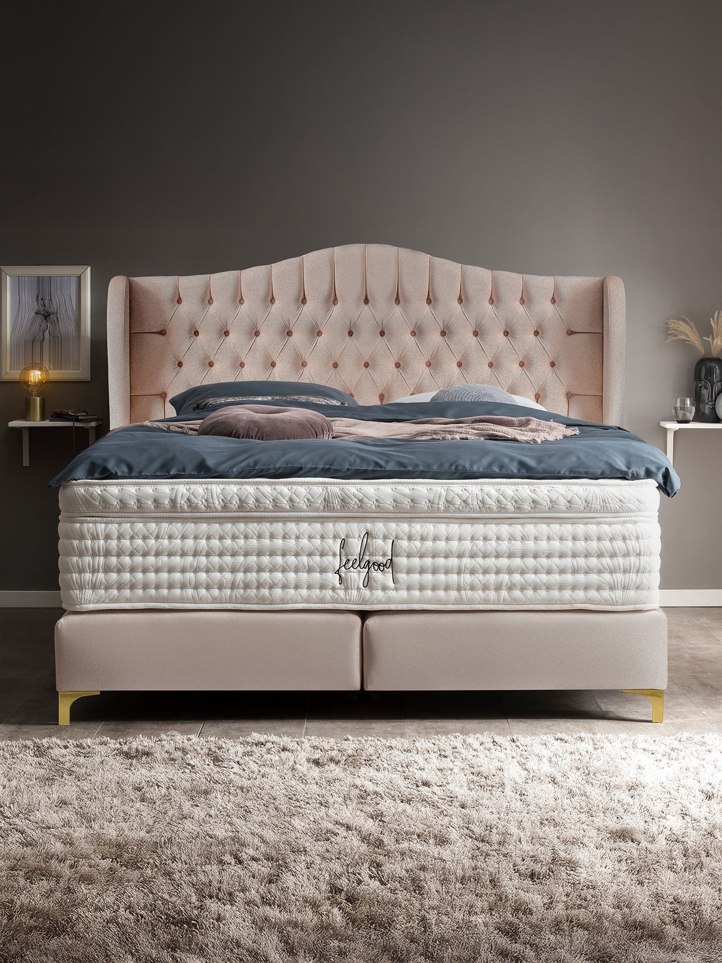 Samt Boxspringbett Rose MAISON