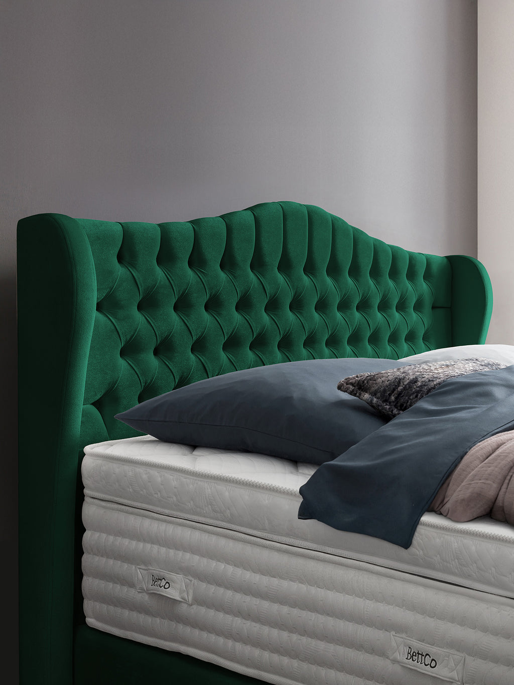 Samt Boxspringbett Smaragd MAISON