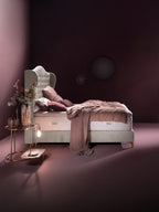 Teddy-Bouclé Boxspringbett Altweiß MAISON Special Edition