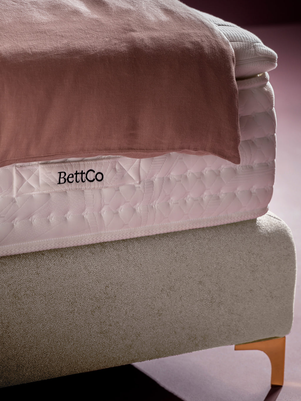 Teddy-Bouclé Boxspringbett Altweiß MAISON Special Edition