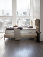 Teddy-Bouclé Boxspringbett Creme MAISON