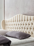 Teddy-Bouclé Boxspringbett Creme MAISON