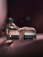 Teddy-Bouclé Boxspringbett Dunkelgrau MAISON Special Edition