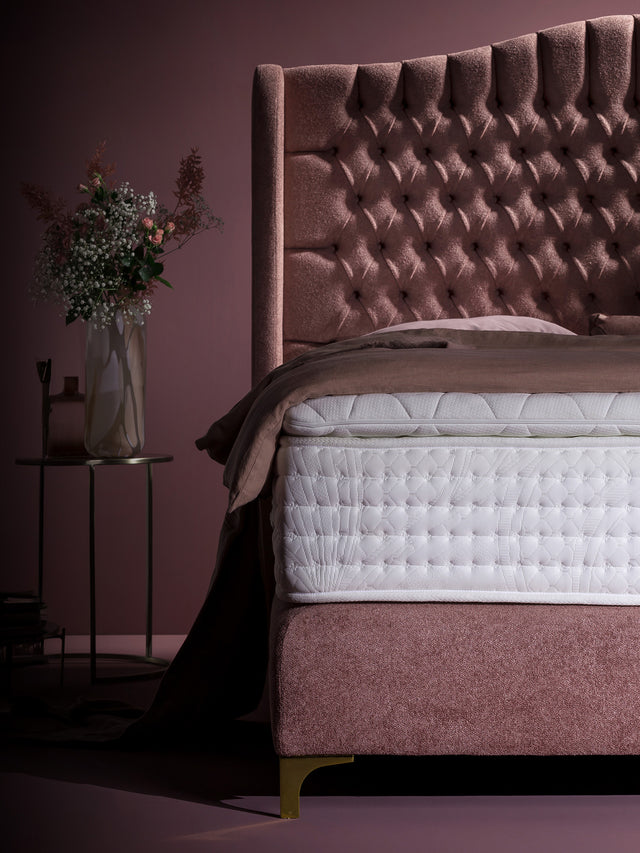 Teddy-Bouclé Boxspringbett Rose MAISON Special Edition