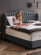 Webstoff Boxspringbett Anthrazit MAISON