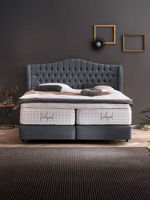 Webstoff Boxspringbett Anthrazit MAISON