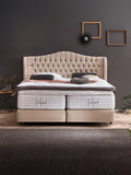 Webstoff Boxspringbett Beige MAISON