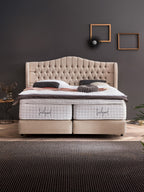 Webstoff Boxspringbett Beige MAISON