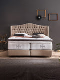 Webstoff Boxspringbett Nougat MAISON