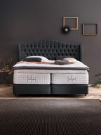 Webstoff Boxspringbett Schwarz MAISON