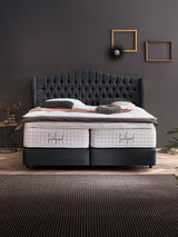Webstoff Boxspringbett Schwarz MAISON
