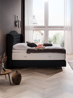 Webstoff Boxspringbett Schwarz MAISON