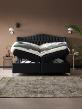 Samt Boxspringbett mit Stauraum Schwarz MAISON