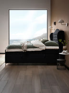 Samt Boxspringbett mit Stauraum Schwarz MAISON