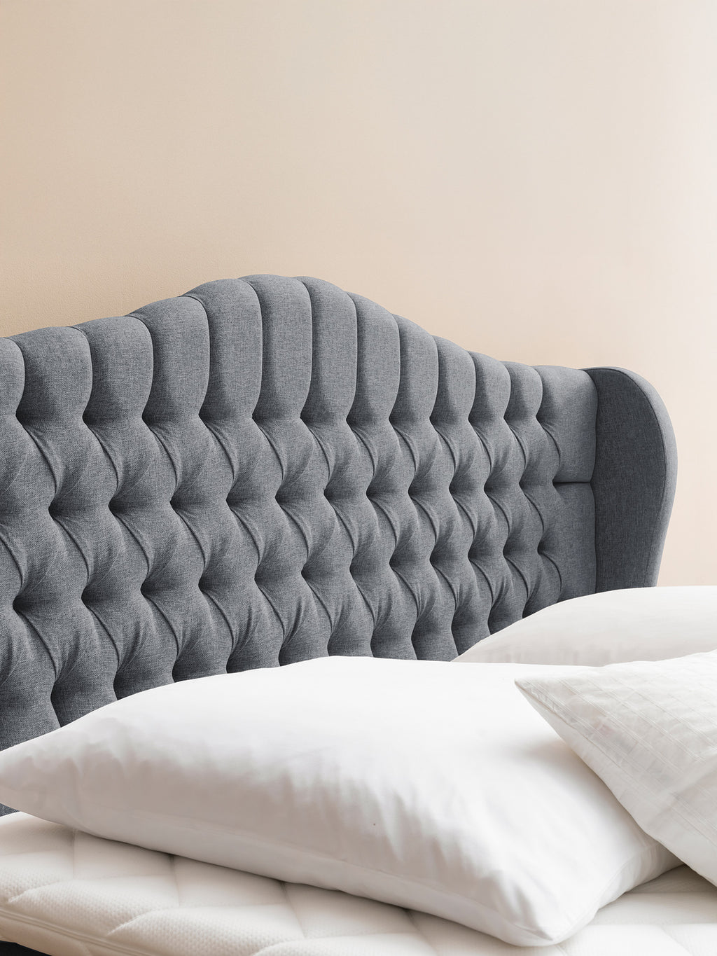 Webstoff Boxspringbett mit Stauraum Anthrazit MAISON