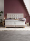 Samt Boxspringbett Beige MILANO