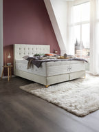 Samt Boxspringbett Creme MILANO