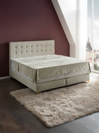 Samt Boxspringbett Creme MILANO