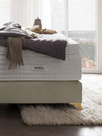 Samt Boxspringbett Creme MILANO