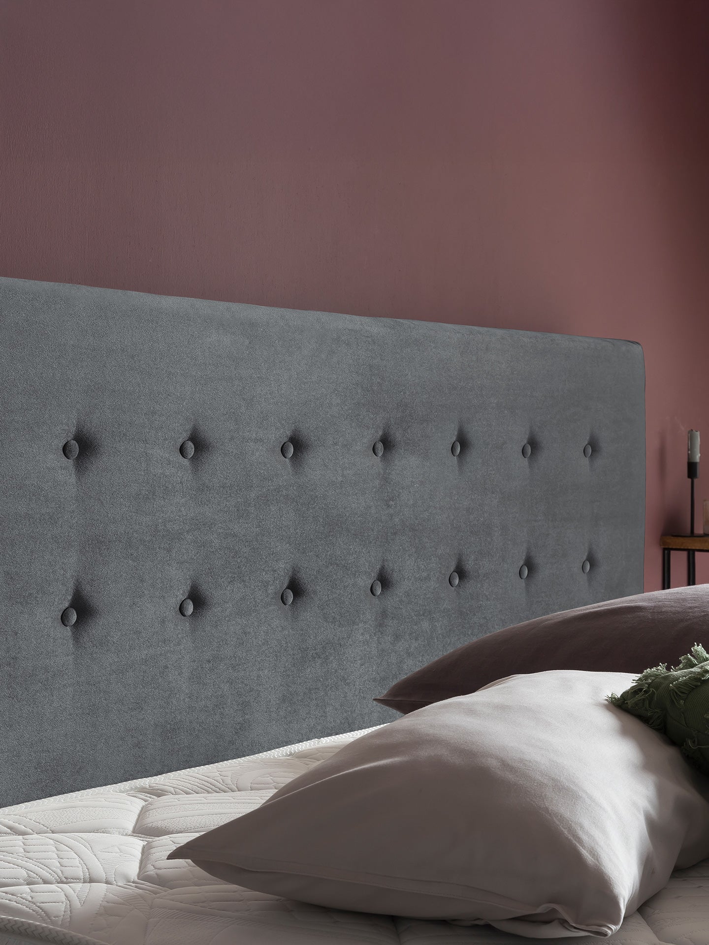 Samt Boxspringbett Dunkelgrau MILANO