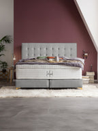 Samt Boxspringbett Grau MILANO