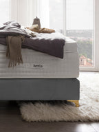 Samt Boxspringbett Grau MILANO
