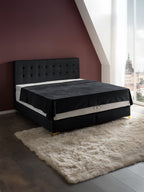 Samt Boxspringbett Schwarz MILANO