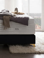 Samt Boxspringbett Schwarz MILANO