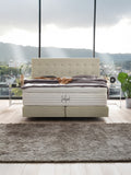 Velours Boxspringbett Creme MILANO