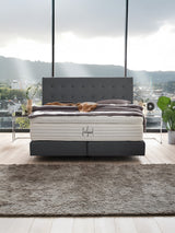 Velours Boxspringbett Dunkelgrau MILANO